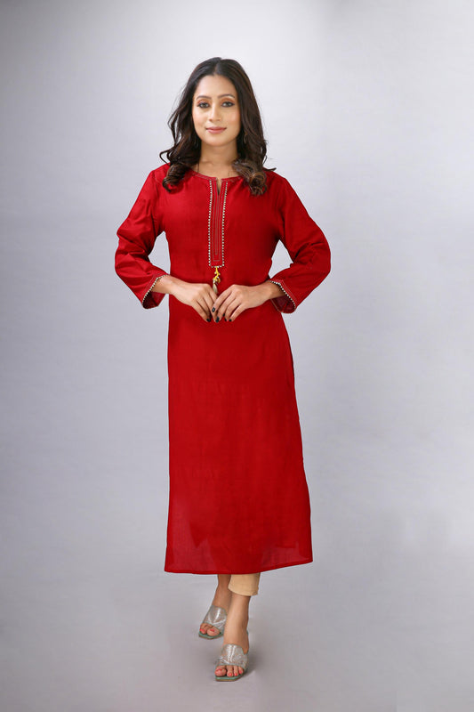 Maroon Kurti