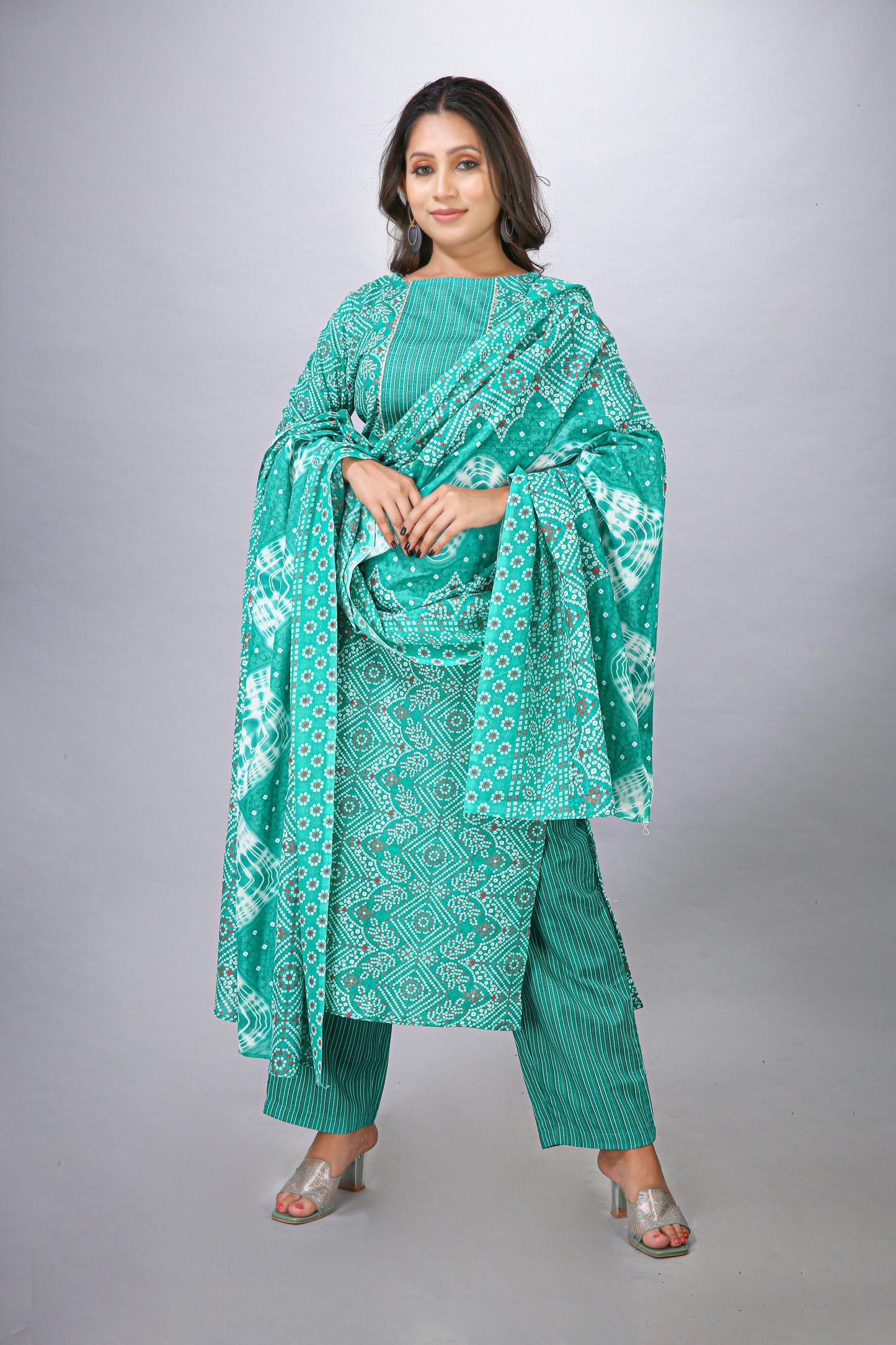 Rama Top Bottom Dupatta Set