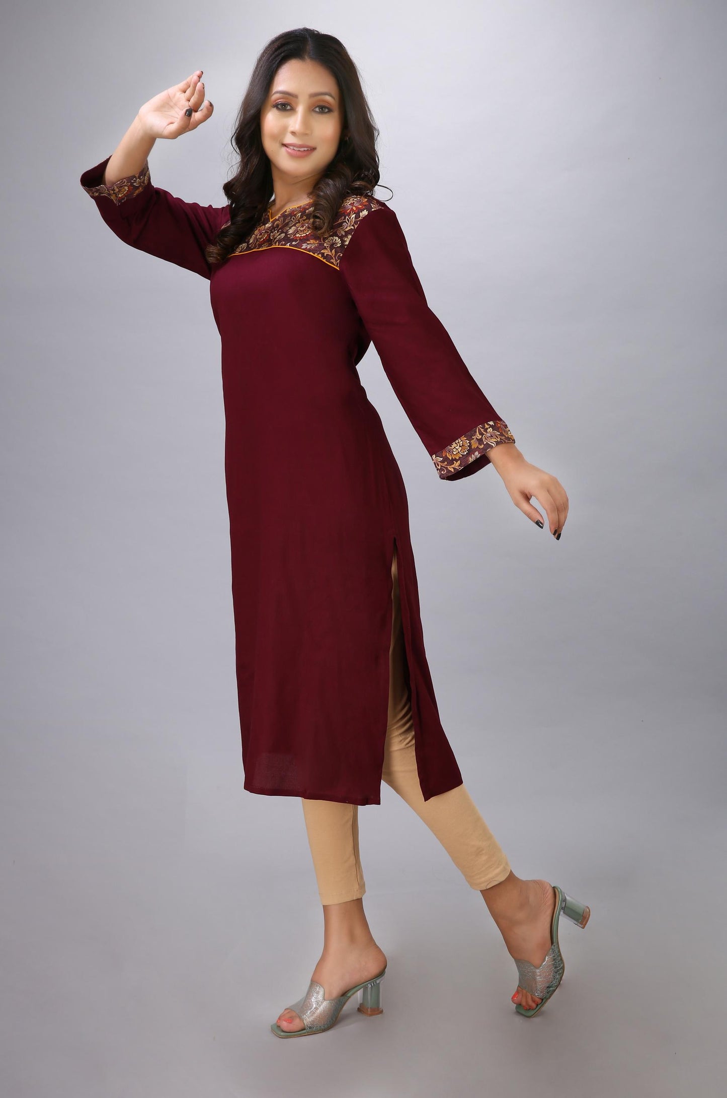 Wine Color Kurti