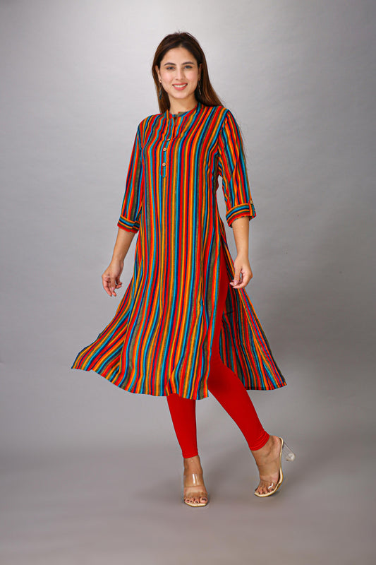 MULTI COLOUR STRIPE KURTI