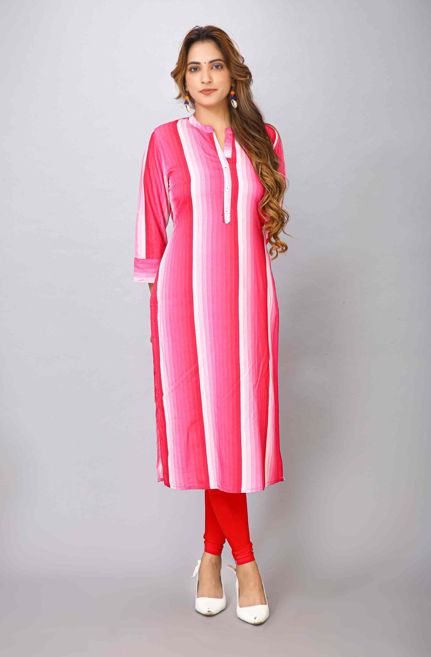 PINK RAYON KURTI