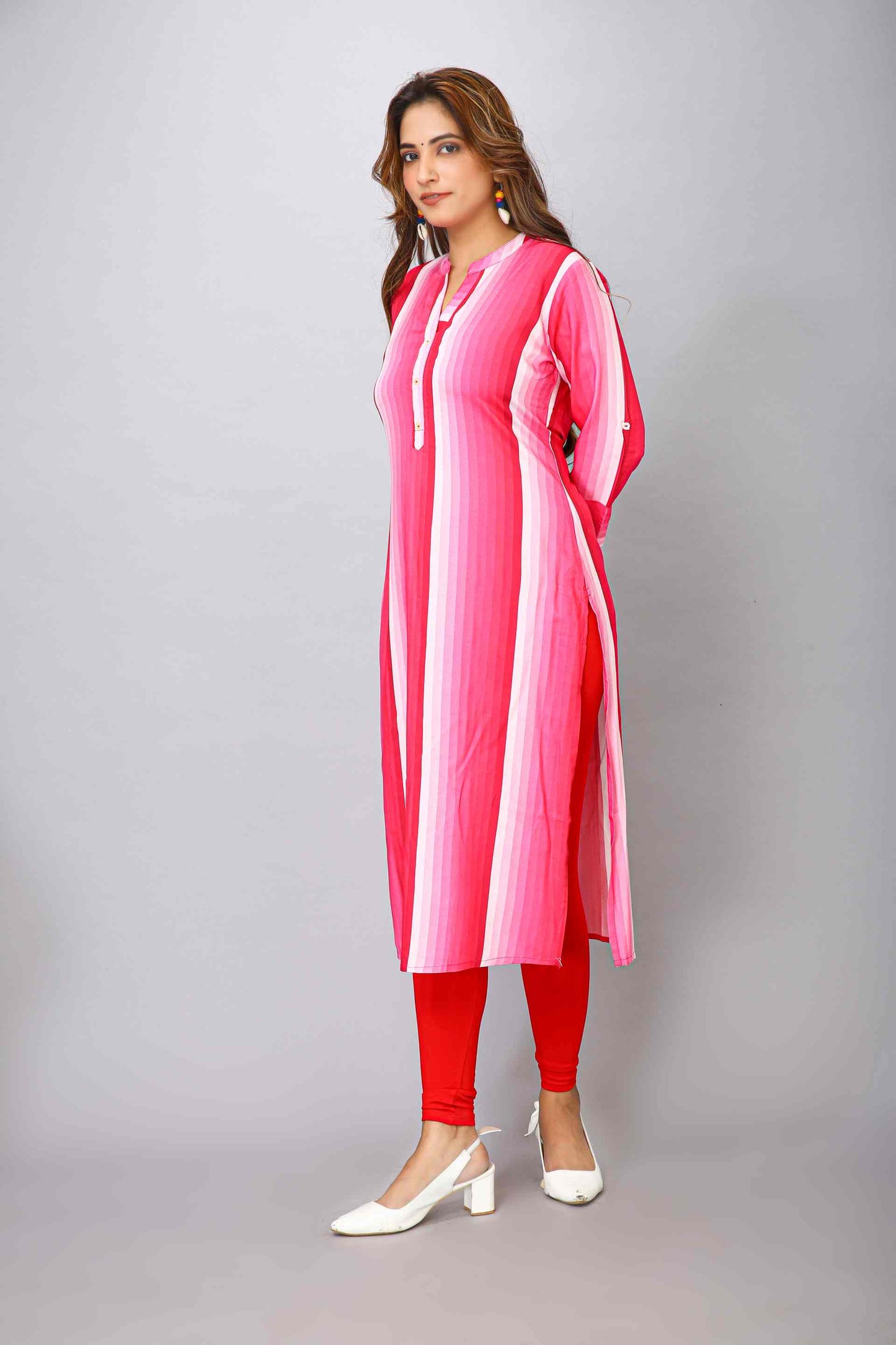 PINK RAYON KURTI