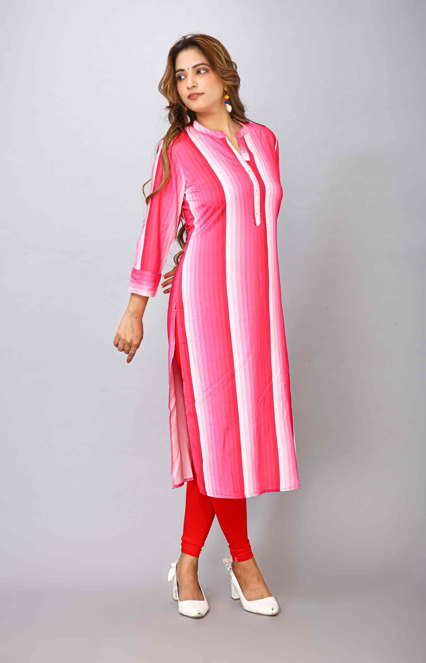 PINK RAYON KURTI