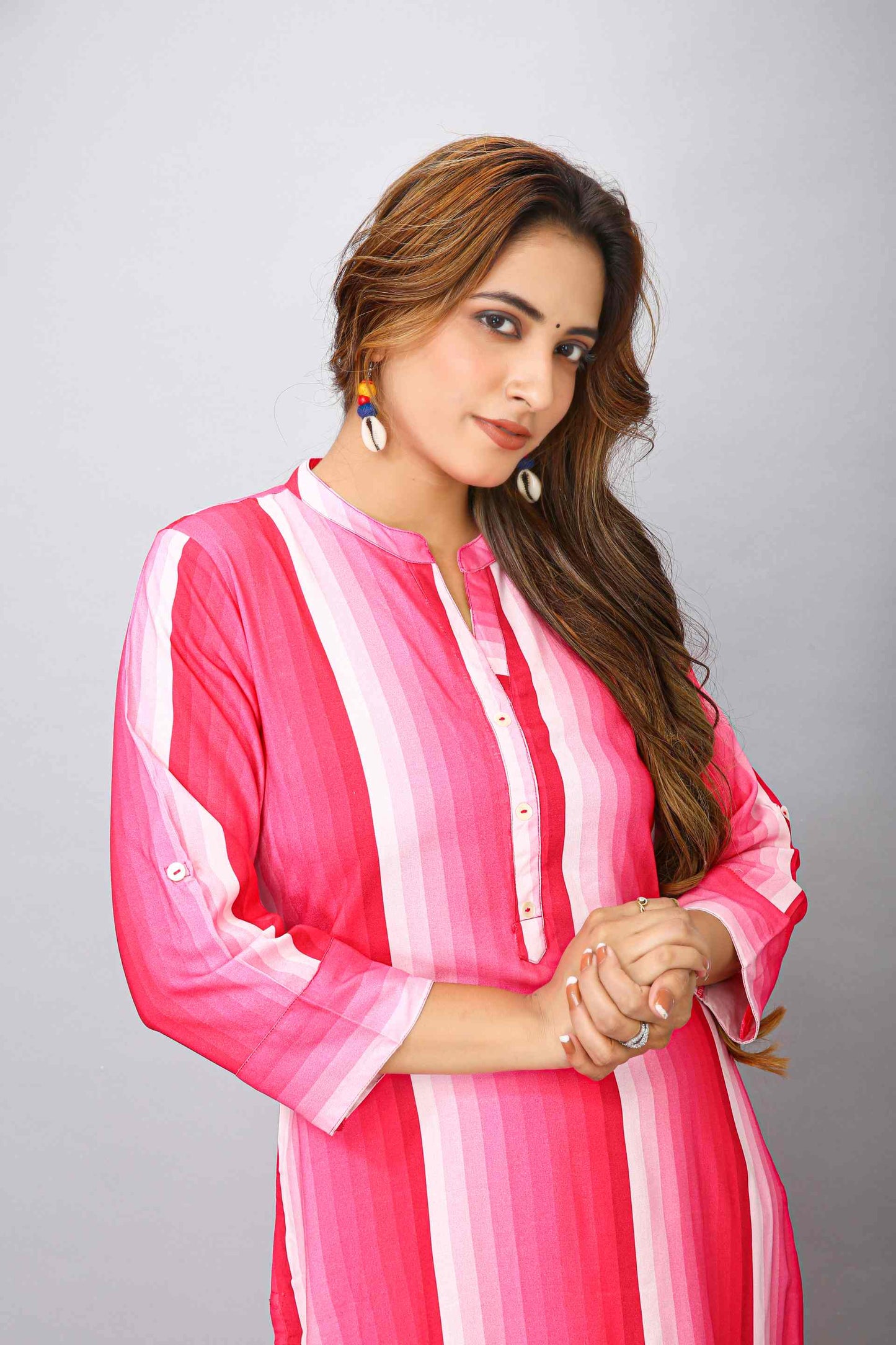 PINK RAYON KURTI