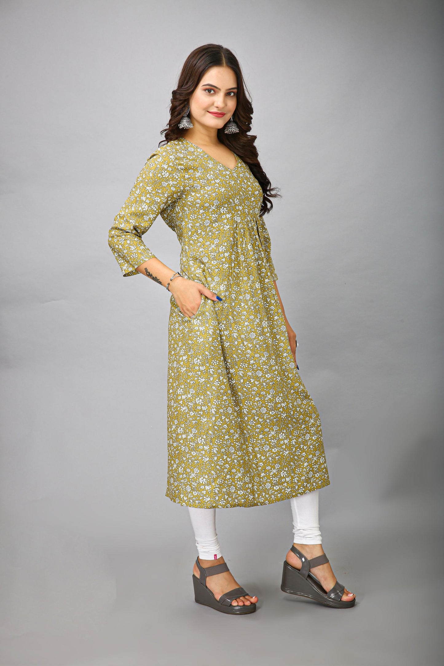 Yellow Color Kurti